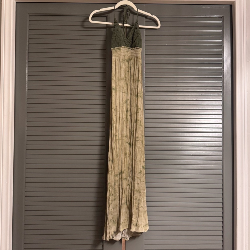 American Rag Crochet Top Tie-Dye Midi Dress